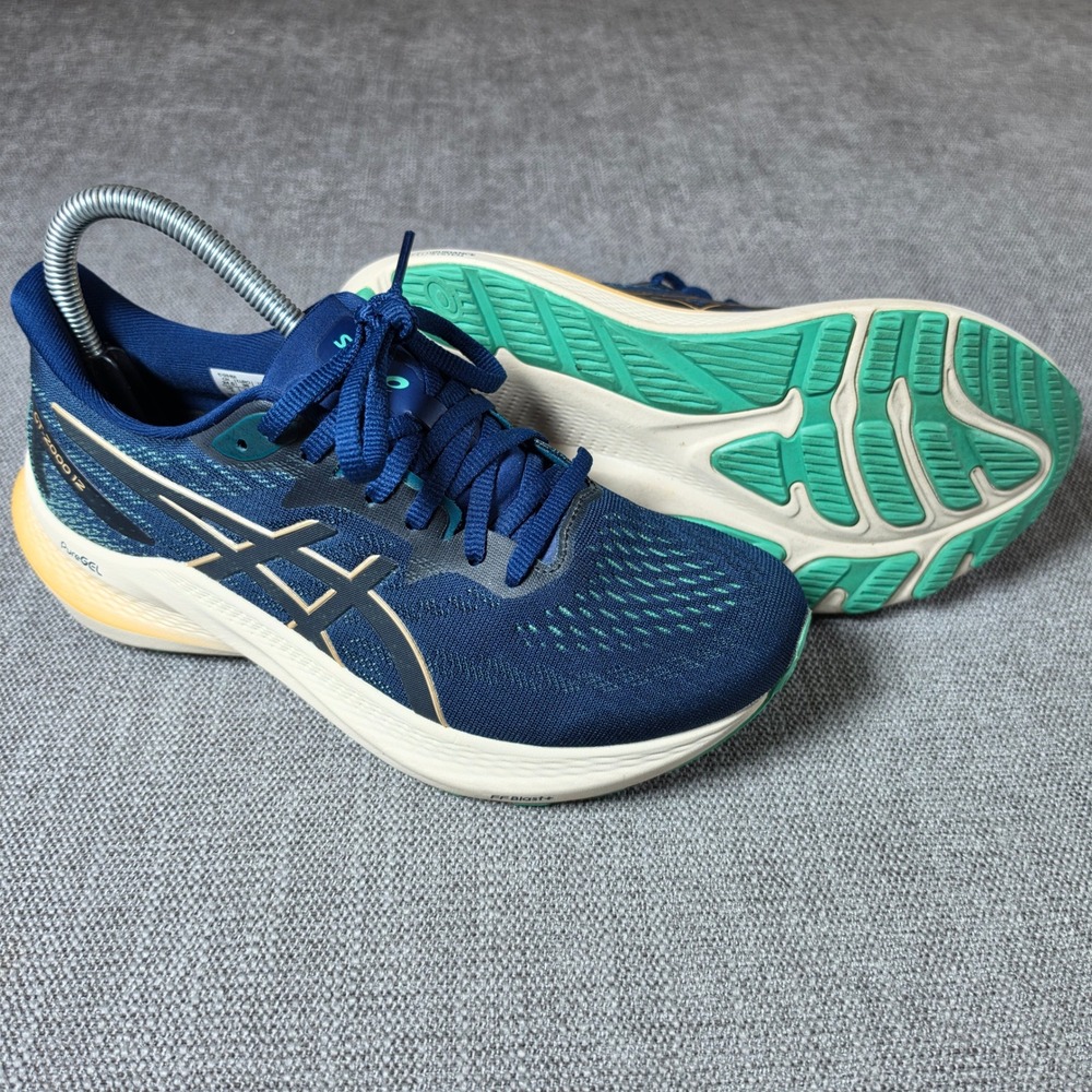 ASICS GT-2000 12 Women Size 7 Navy Teal 1012B506 Running Shoes Stability Sneaker